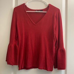Red sweater dress top